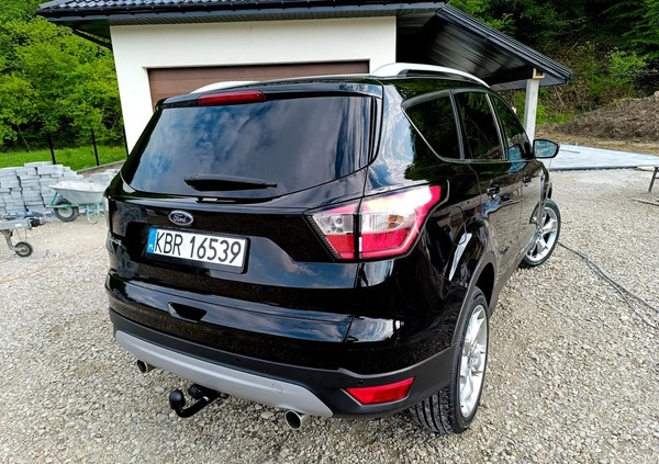 Ford Kuga cena 72600 przebieg: 154927, rok produkcji 2018 z Jedlicze małe 781